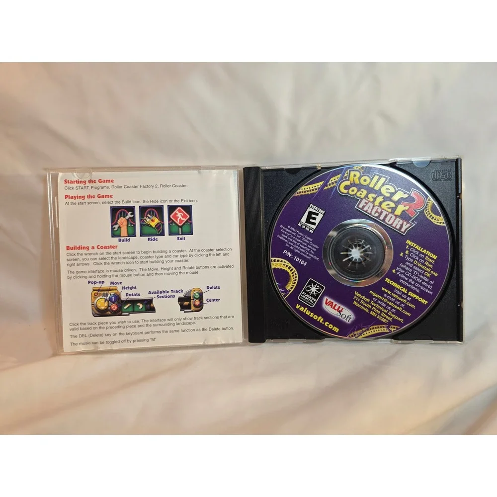 Roller Coaster Factory 2 PC Game CD-ROM 2002 ValuSoft Simulation Retro Game